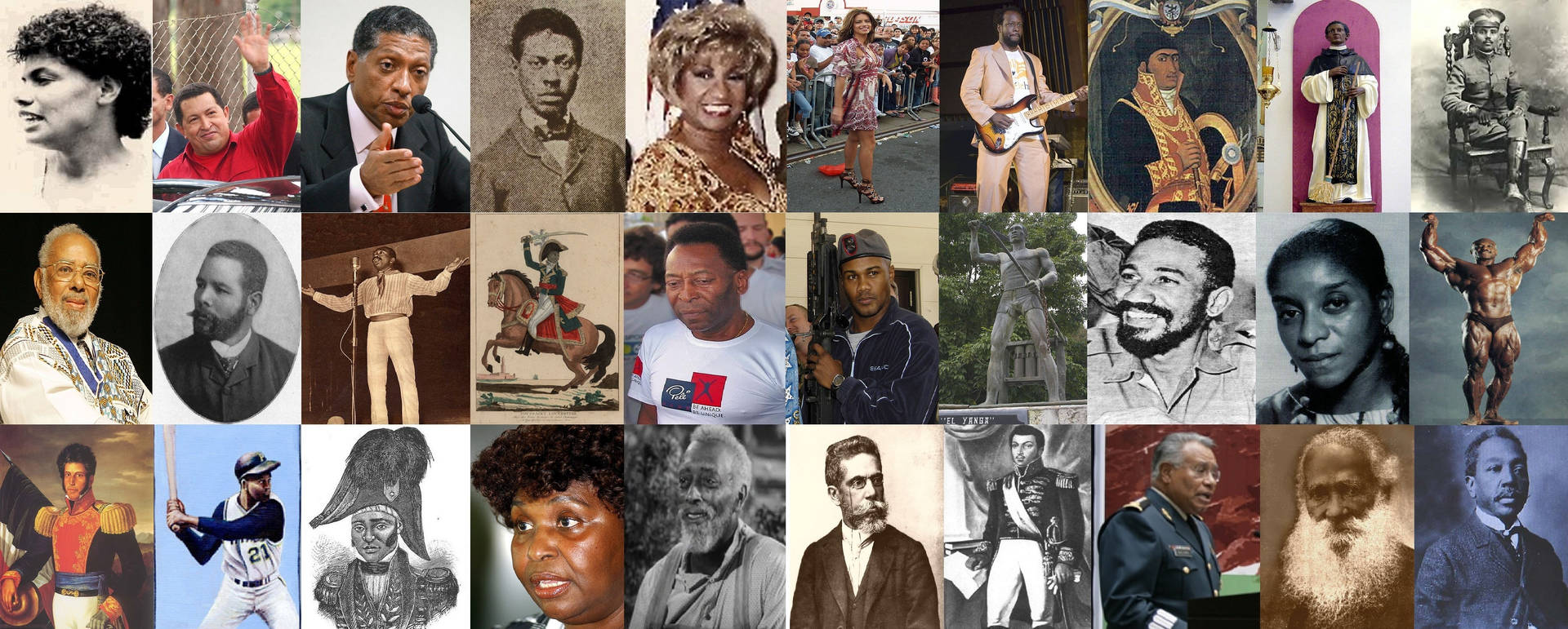 Afro Latin Americans Collage Background