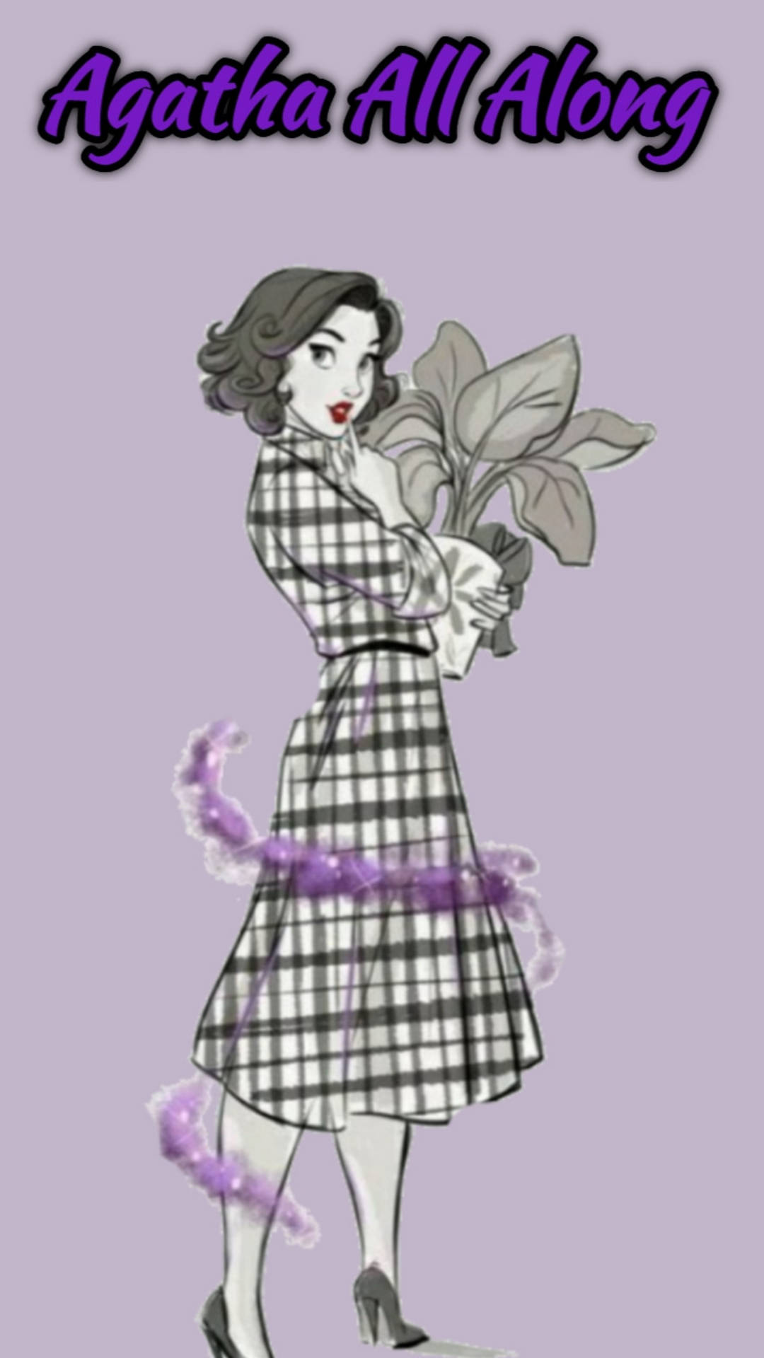 Agatha Harkness Plant Sketch Background