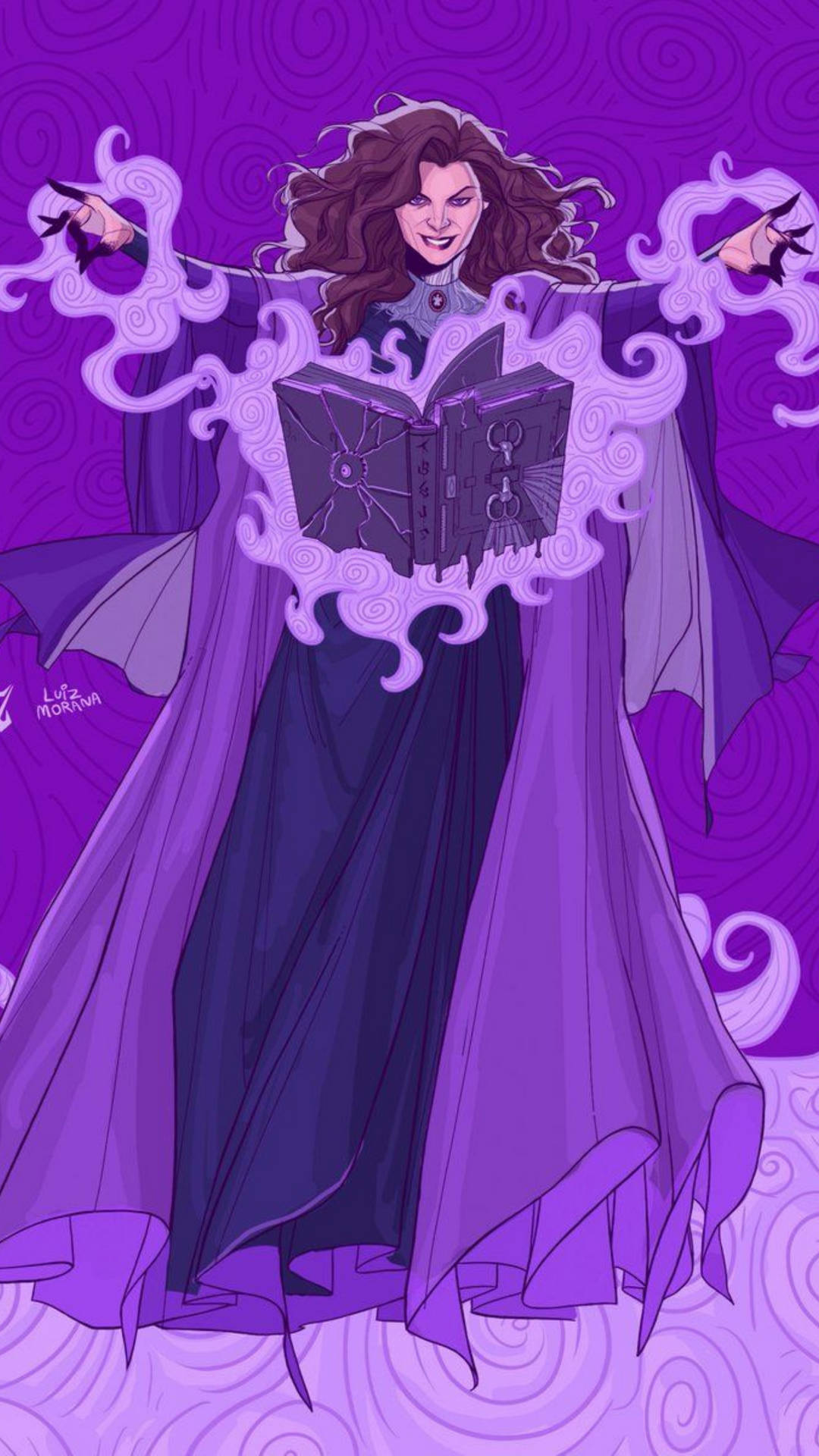 Agatha Harkness Purple Enchantress Background