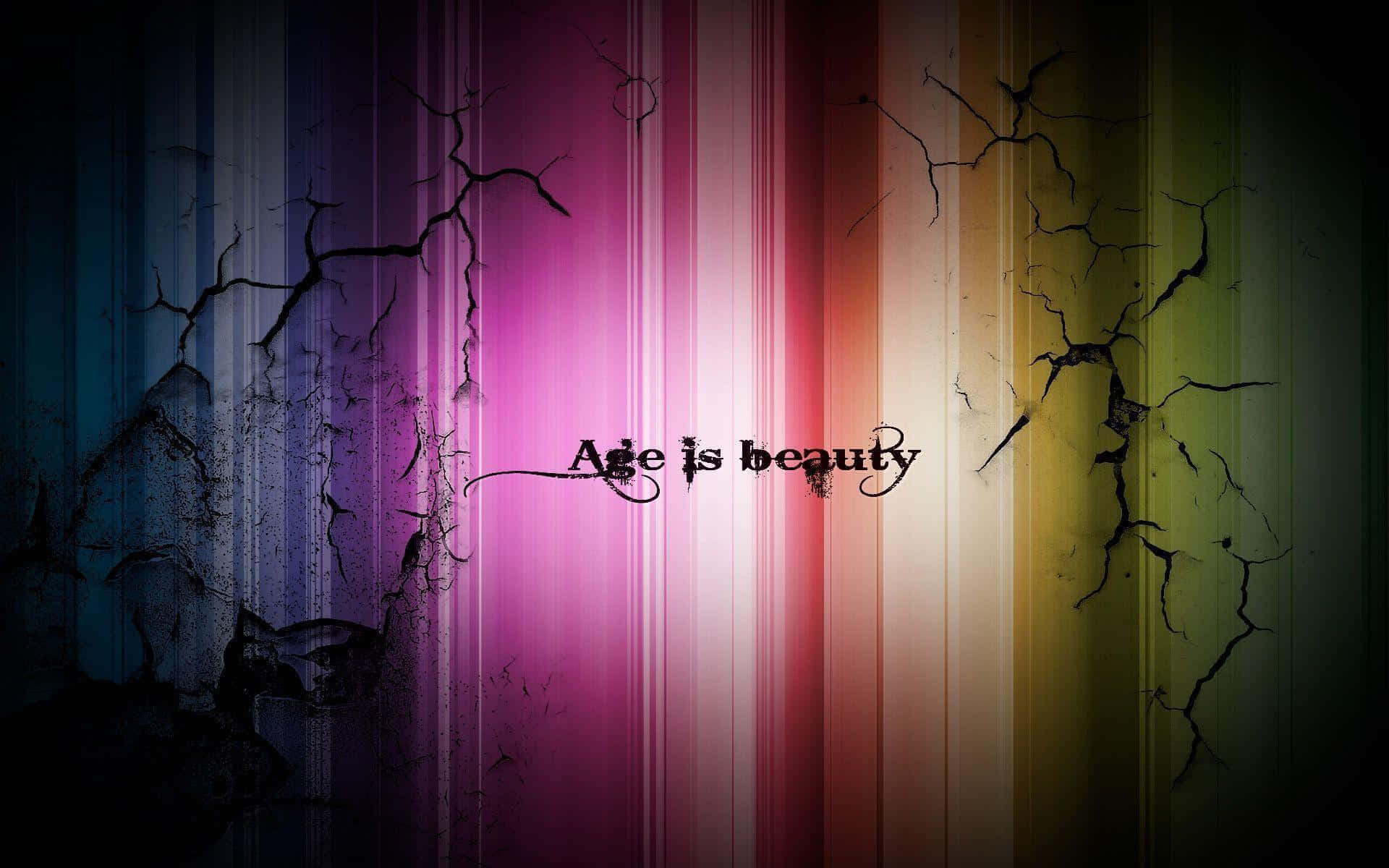 Age Is Beauty Colorful Cracked Wall Background