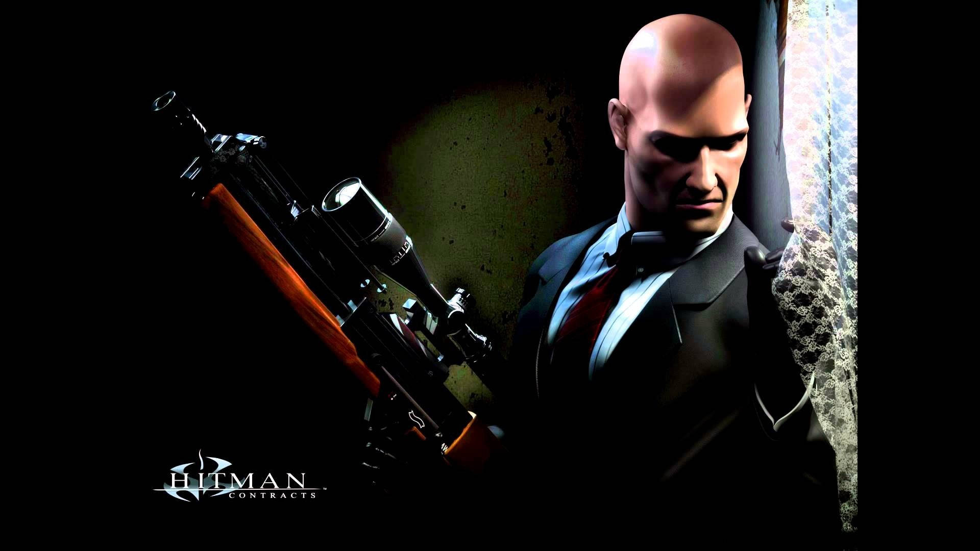 Agent 47 With Wa2000 Rifle Hitman Contracts Background