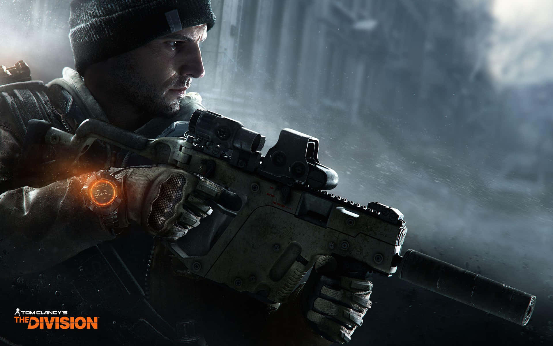 Agent Holding A Gun The Division Desktop Background