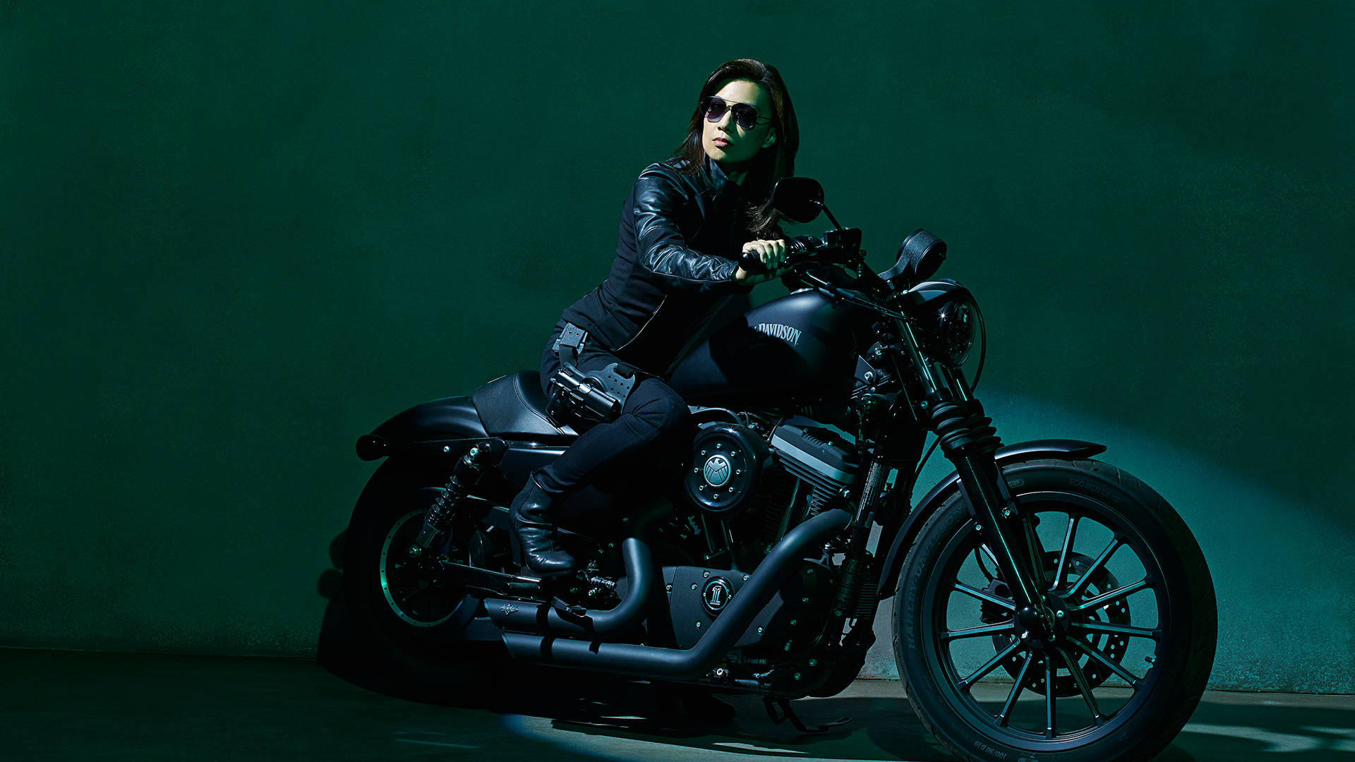 Agents Of Shield Melinda May On A Motorcycle Background