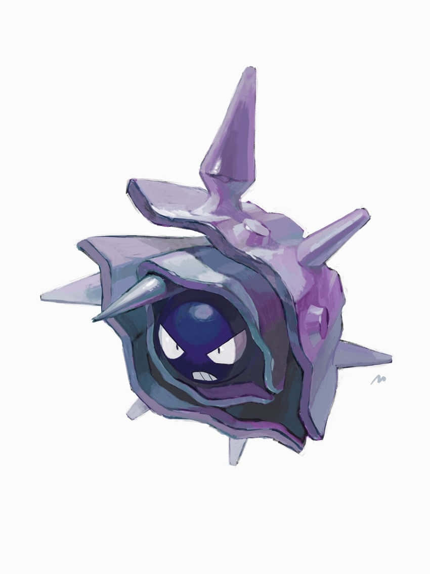 Aggressive Cloyster White Background Background