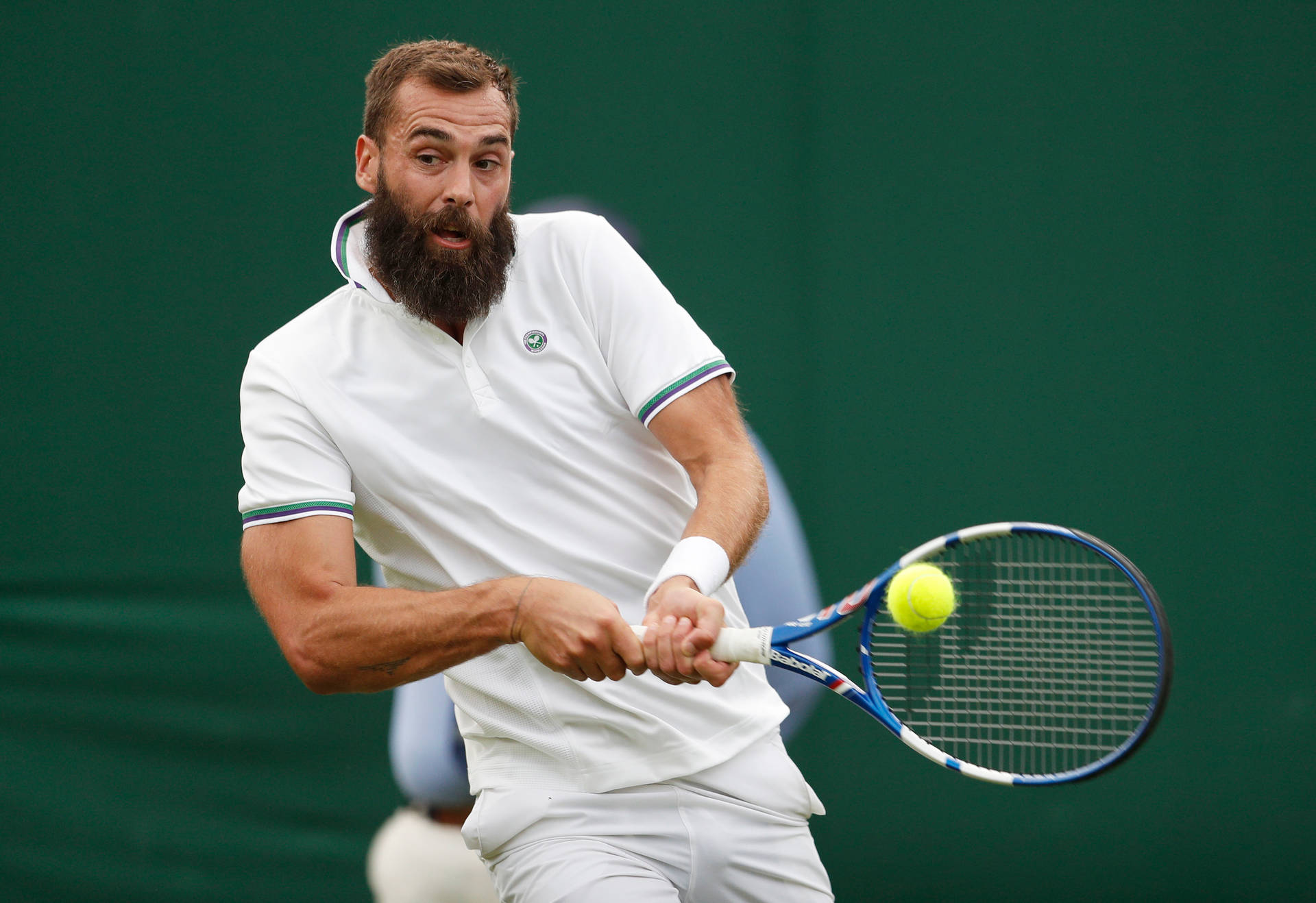 Aggressive Forehand Stroke By Benoit Paire Background