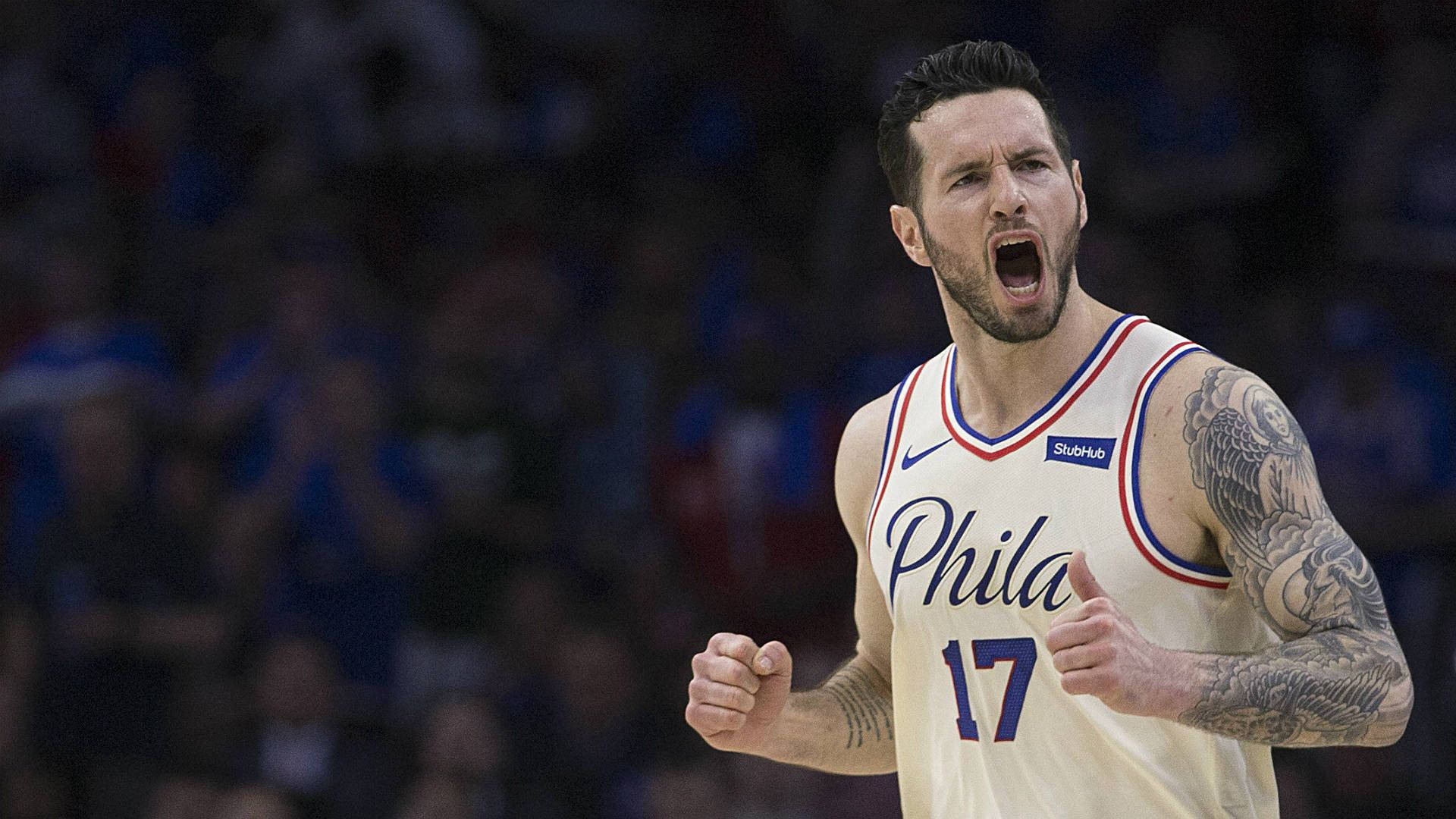 Aggressive Look Of Jj Redick Background