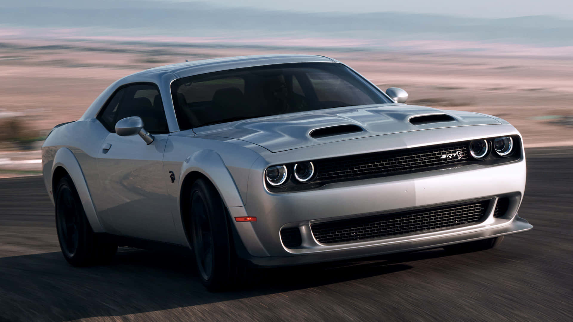 Aggressive Stylings Of The Dodge Hellcat Background