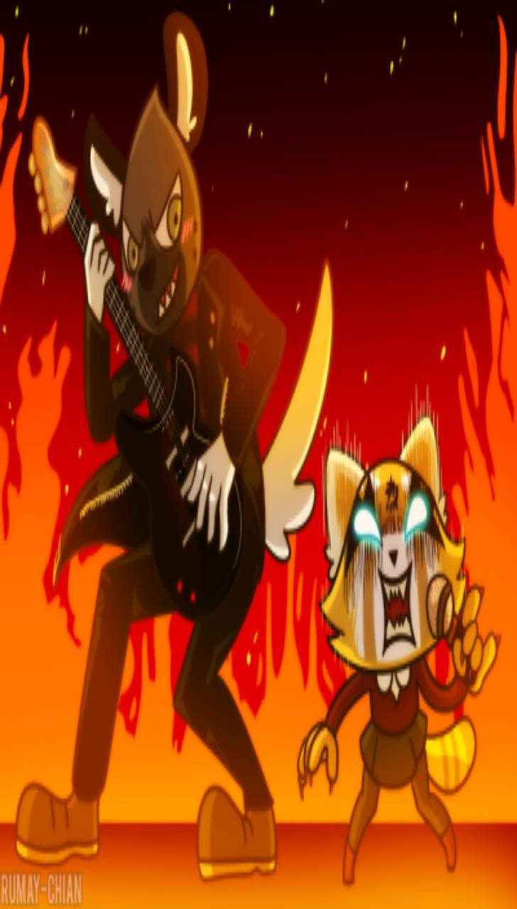 Aggretsuko Rock And Roll Background