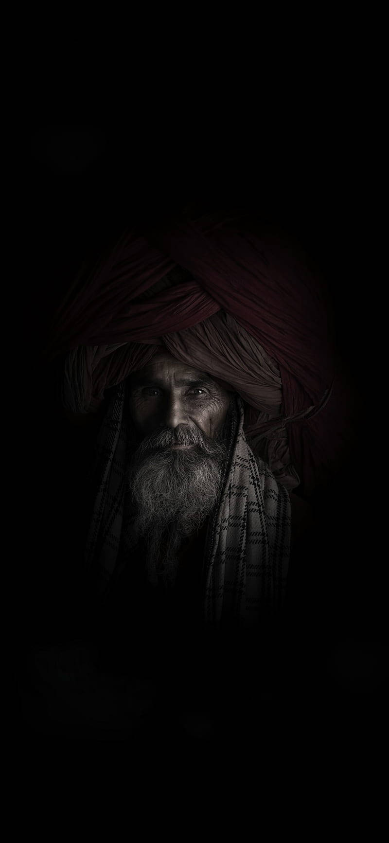 Aghori Mystic Cast In Shadows Background