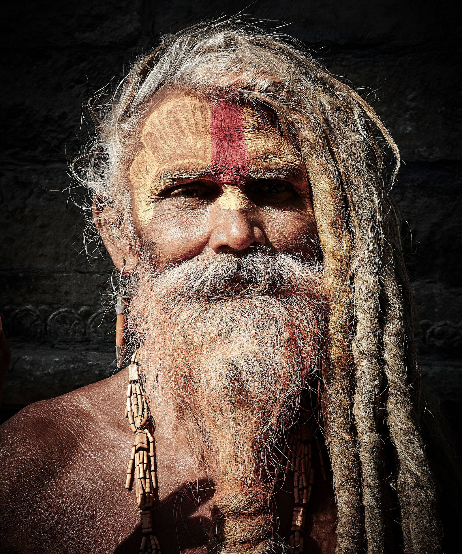 Aghori Mystic Close-up Background