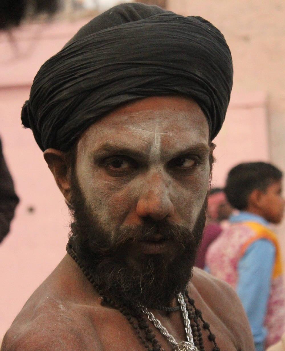 Aghori With Turban Background