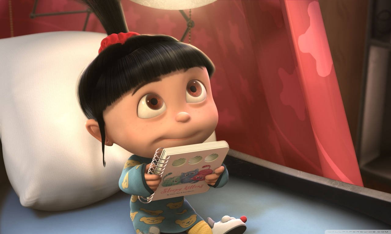 Agnes Holding Book Despicable Me 2 Background