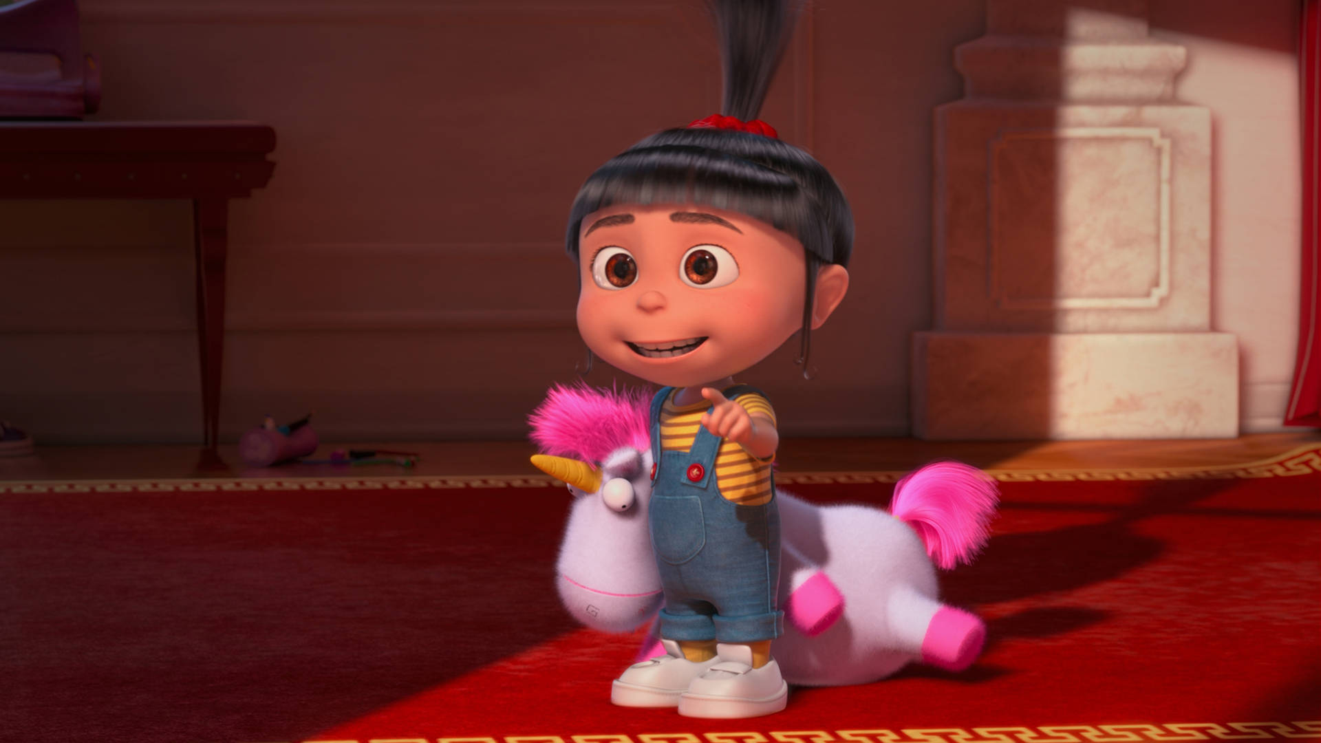 Agnes Holding Unicorn Despicable Me 2 Background