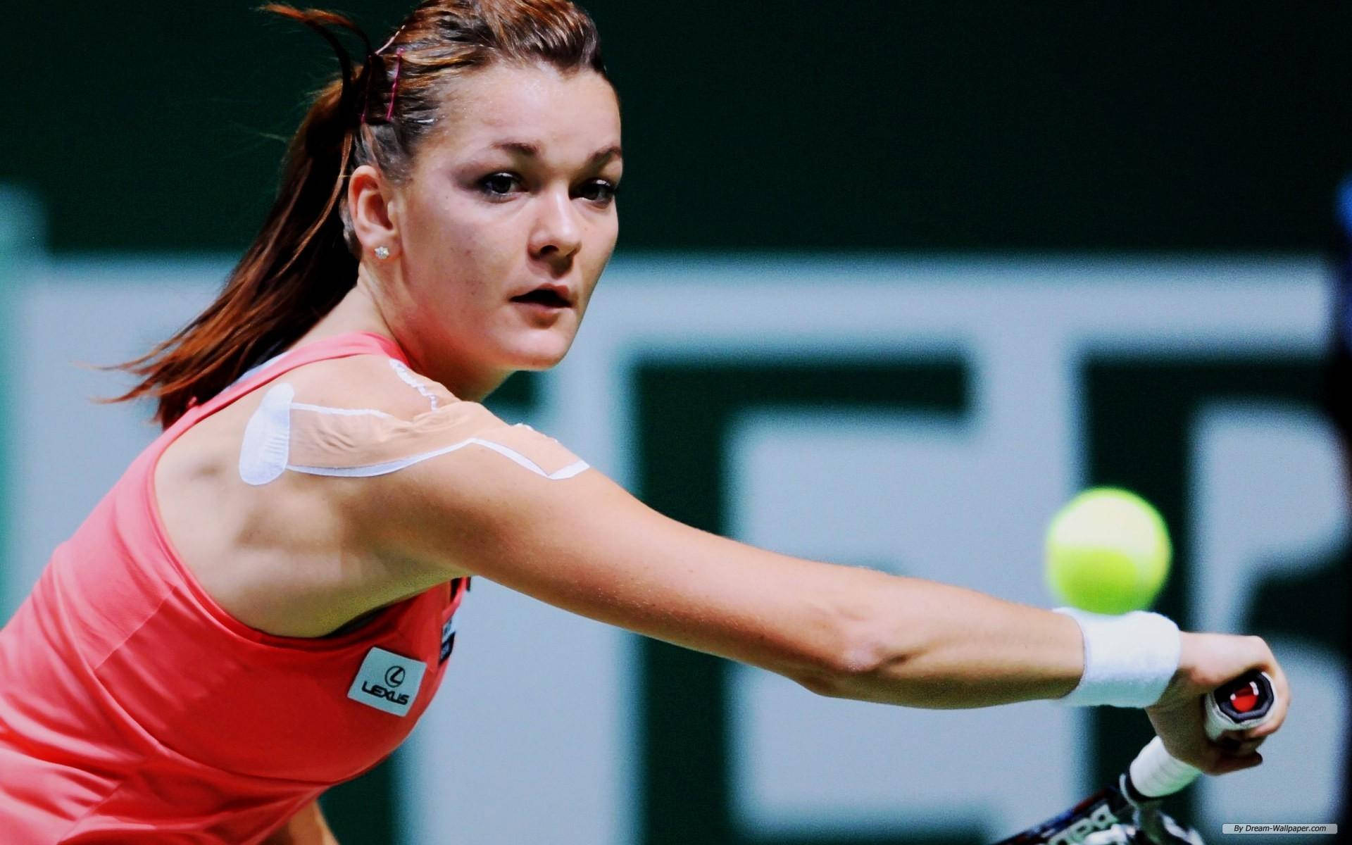 Agnieszka Radwanska Backhand Slice Background