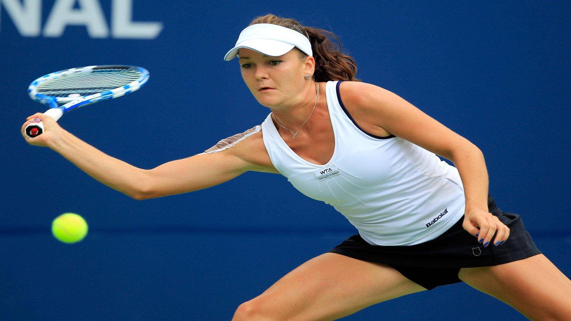 Agnieszka Radwanska Steady Forehand Stroke Background