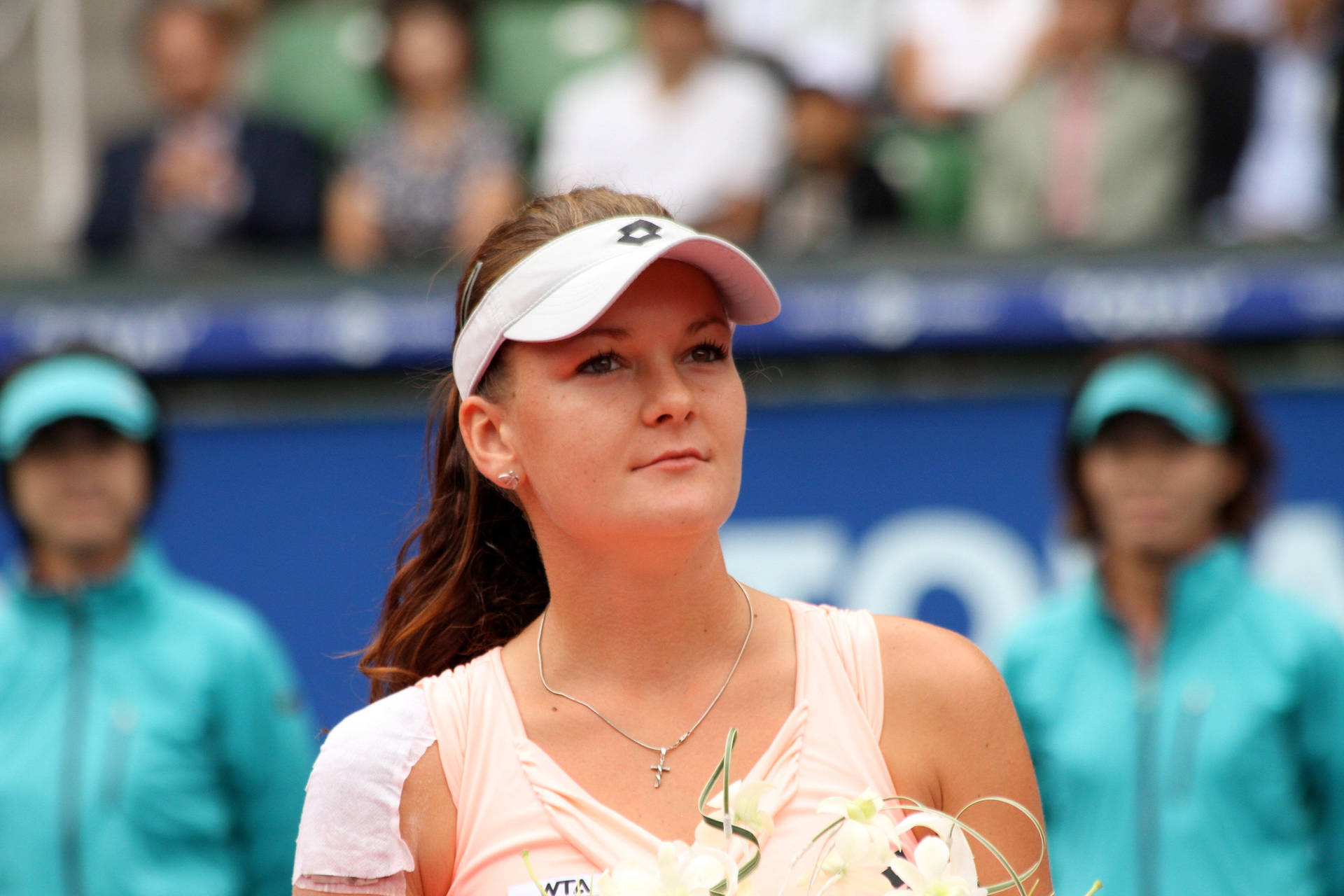 Agnieszka Radwanska With A Soft Smile Background