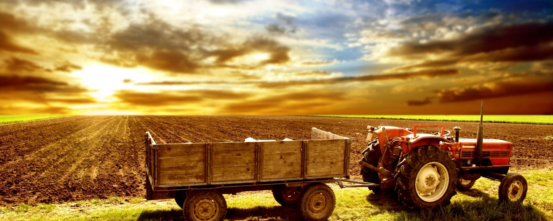 Agriculture Classic Tractor Background