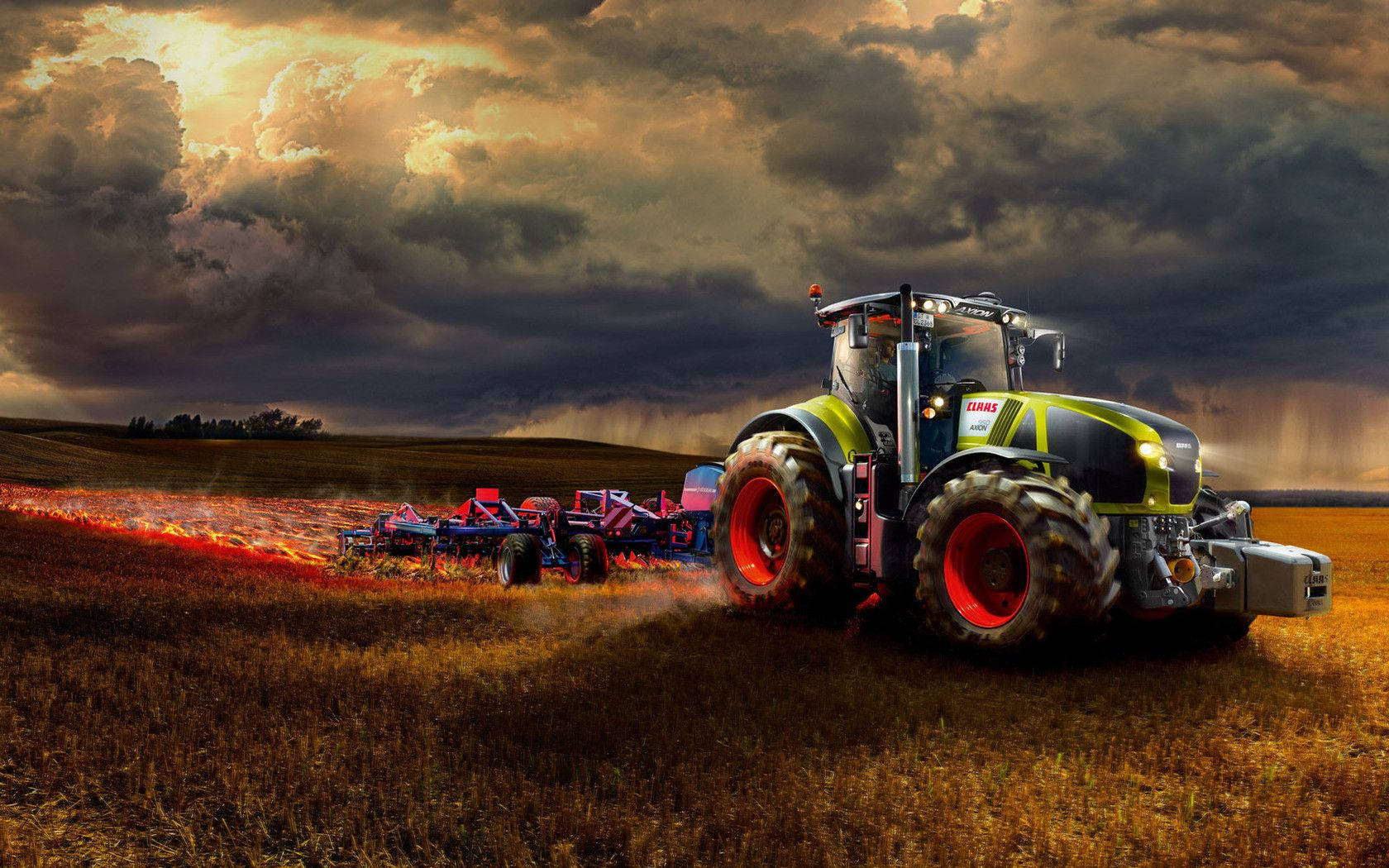 Agriculture Farming Tractor Background