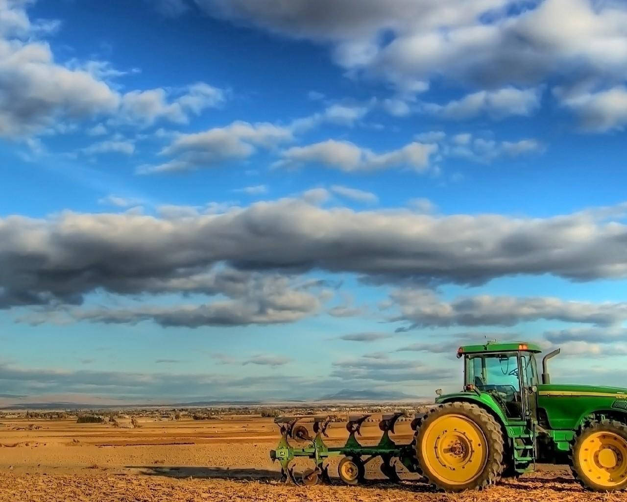 Agriculture Green Tractor Background