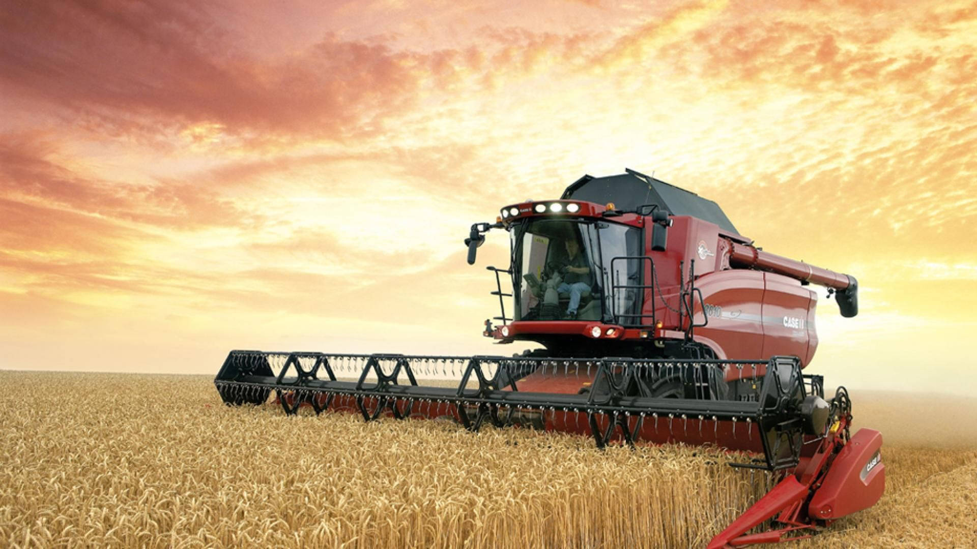 Agriculture Machine In The Field Background