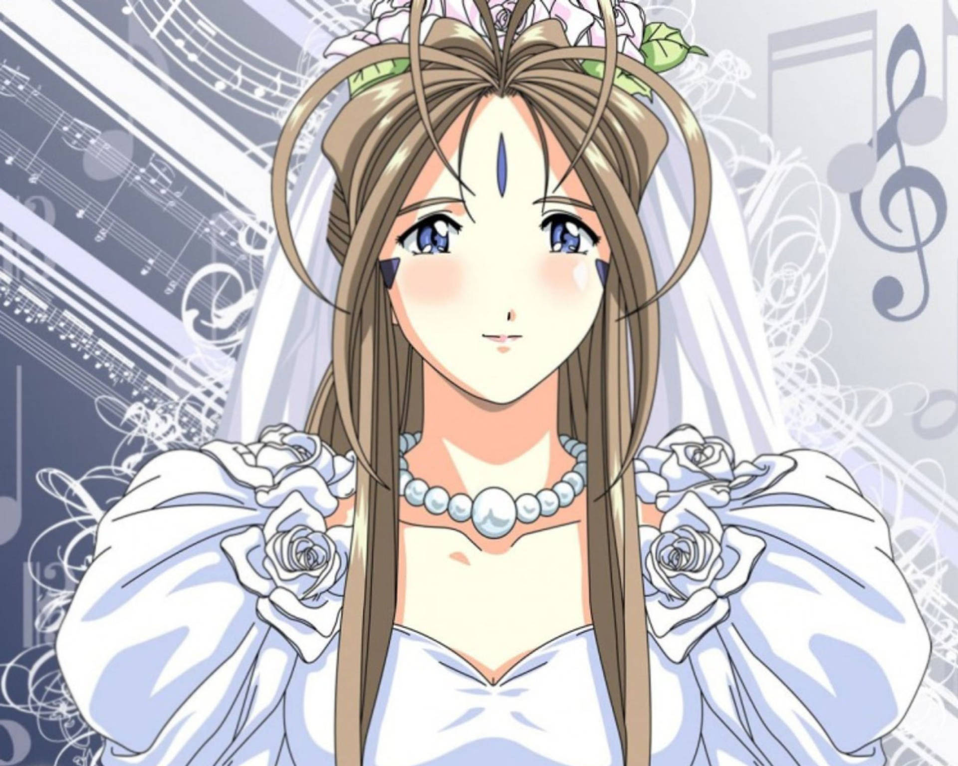 Ah My Goddess Bridal Look Background