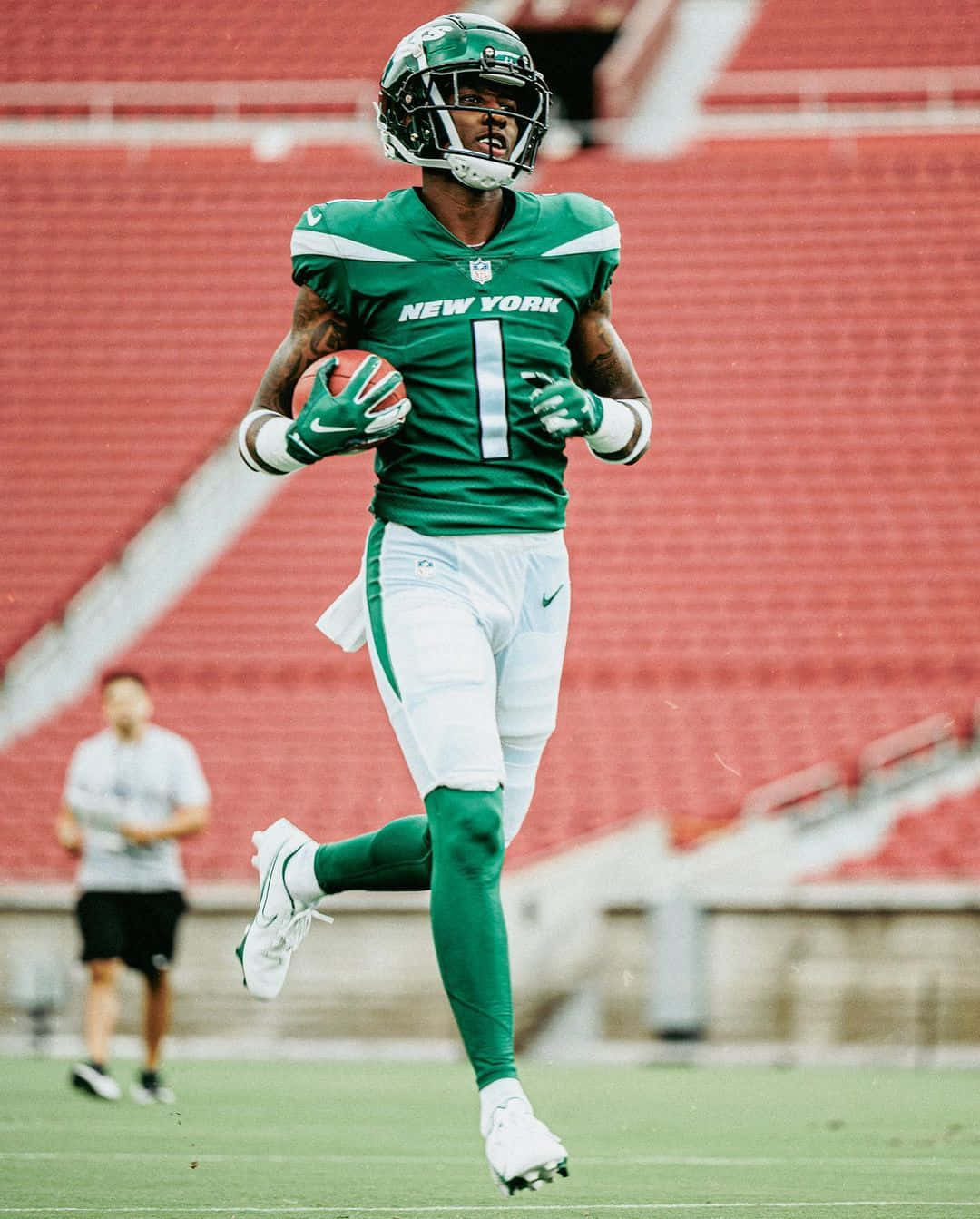 Ahmad Gardner From The Ny Jets In Mid-action