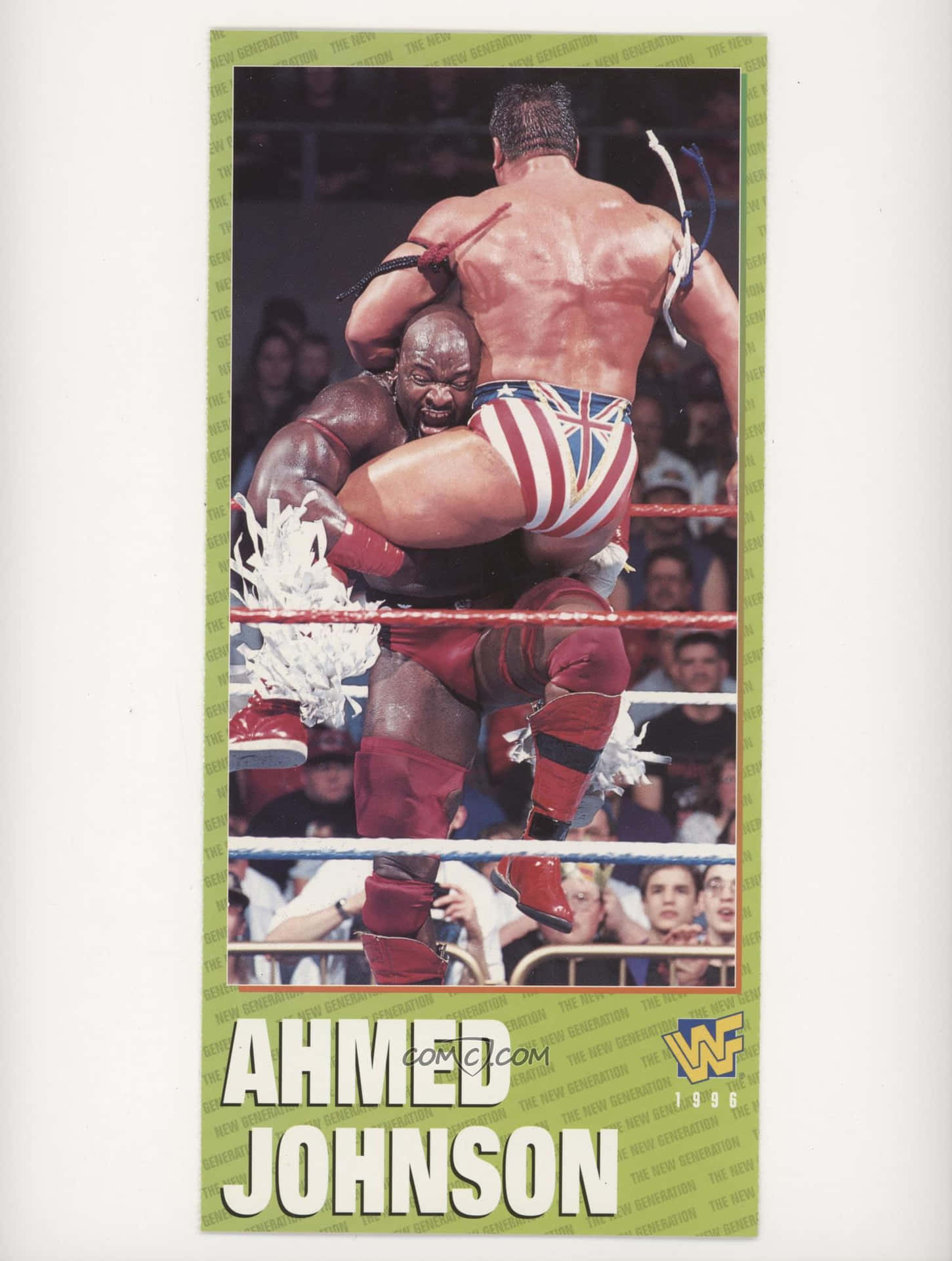 Ahmed Johnson Fighting Lex Luger Poster Background