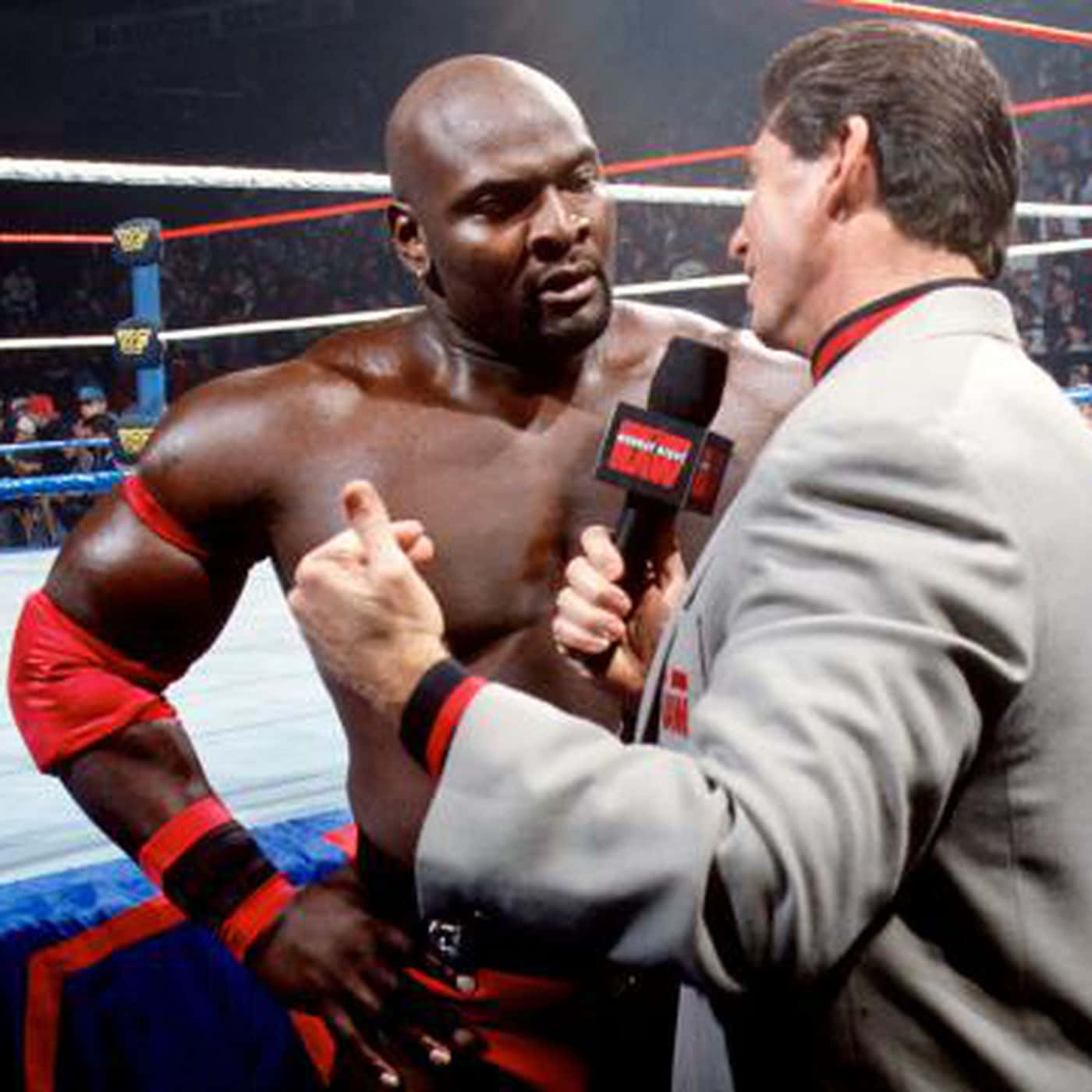 Ahmed Johnson With Vince Mcmahon Background
