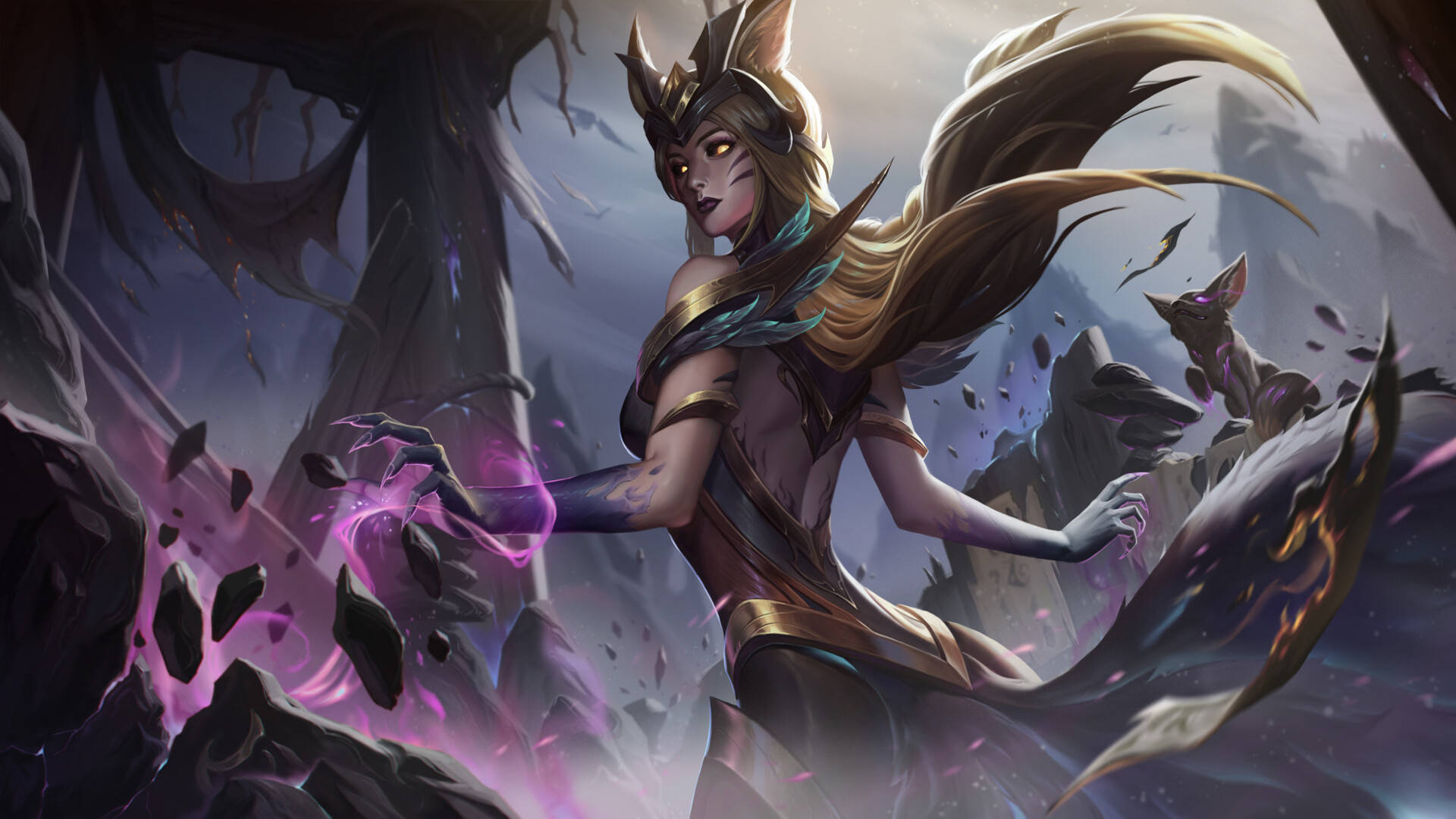 Ahri Purple And Gold