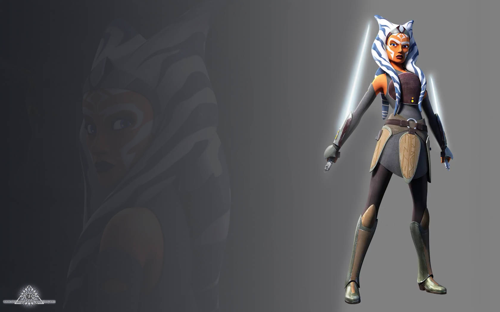 Ahsoka Tano Silhouette Background