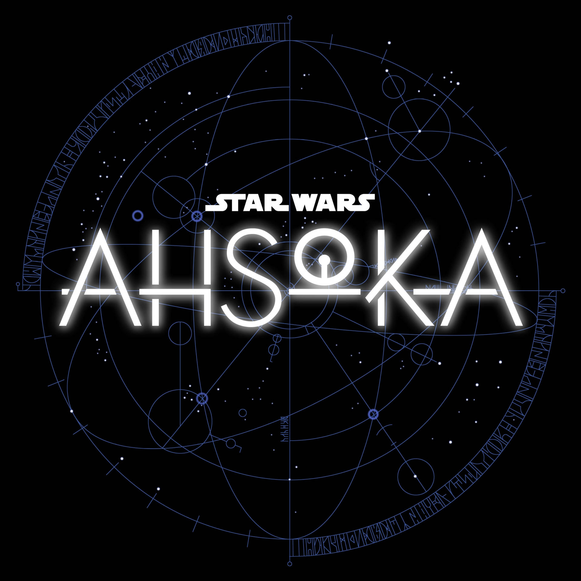 Ahsoka Tano With A Planetary Map Background