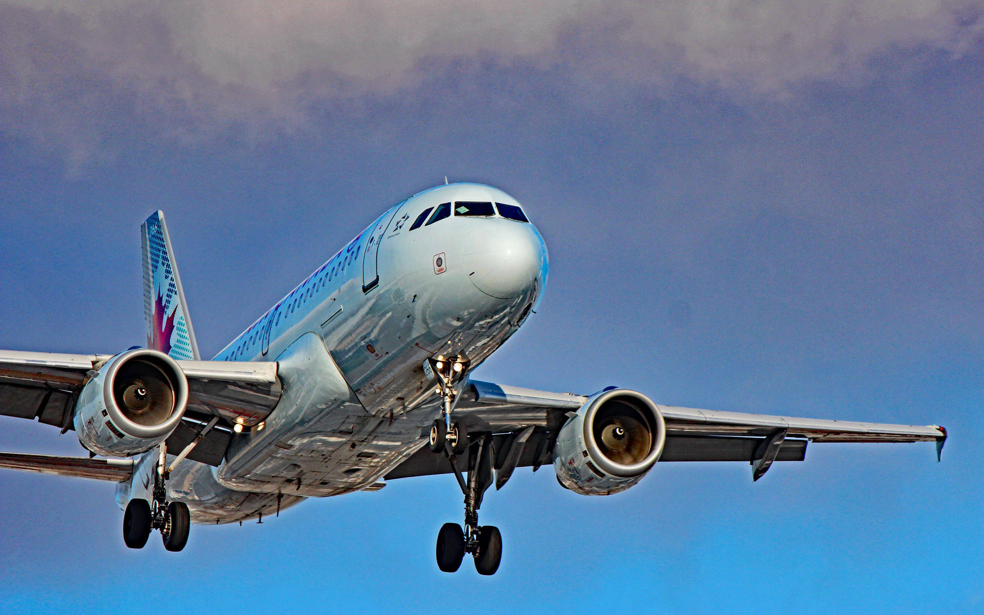 Air Canada Aircraft Ascending To The Skies Background