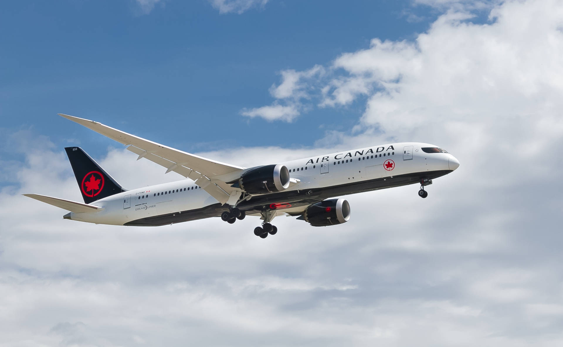 Air Canada Airplane Low Angle Background