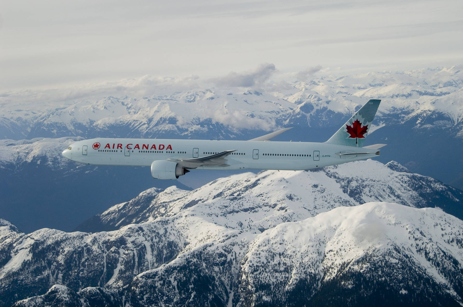 Air Canada Flying Hd Plane Background