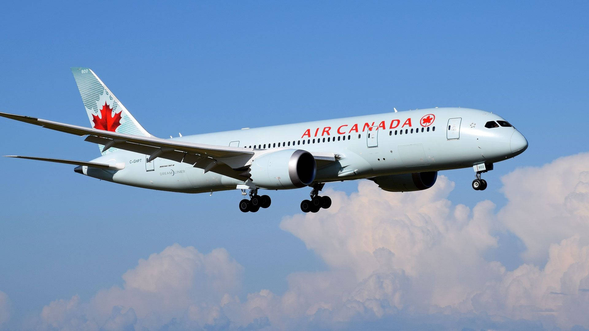 Air Canada With Maple Logo Background