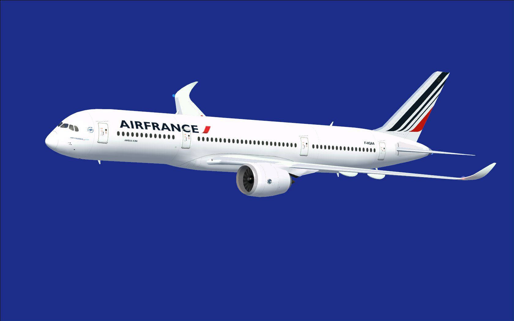 Air France Airbus A350-800 Xwb In Blue Background