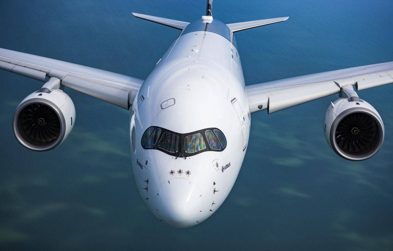 Air France Airbus A350-900 Front Angle Shot Background