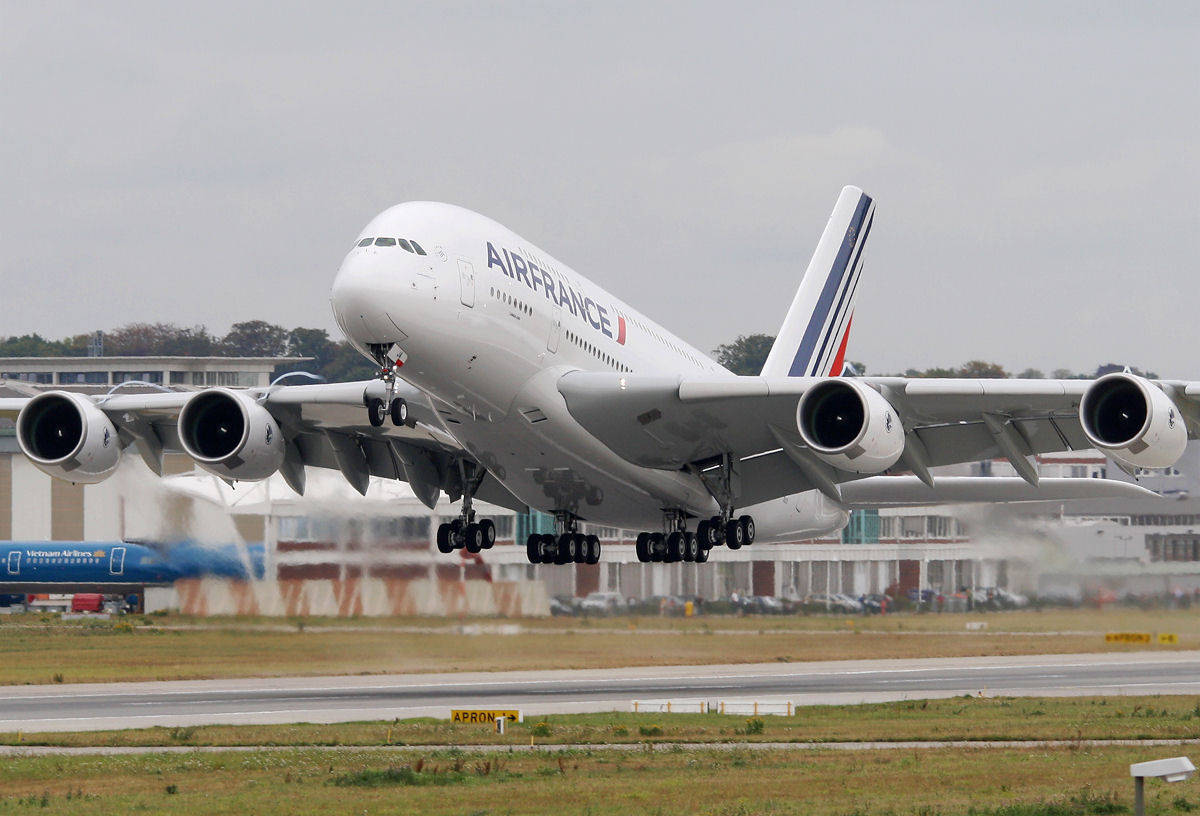 Air France Airbus A380-800 Plane Background