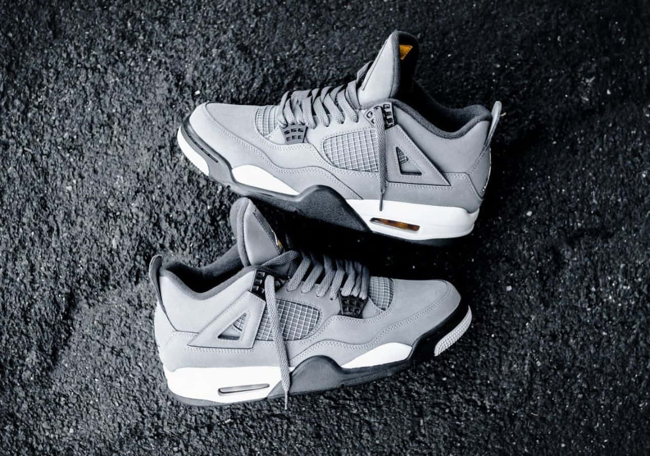 Air Jordan 4 Grey Background