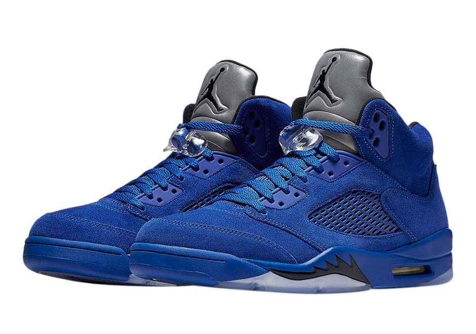 Air Jordan 5 Retro Gs 'blue' Background