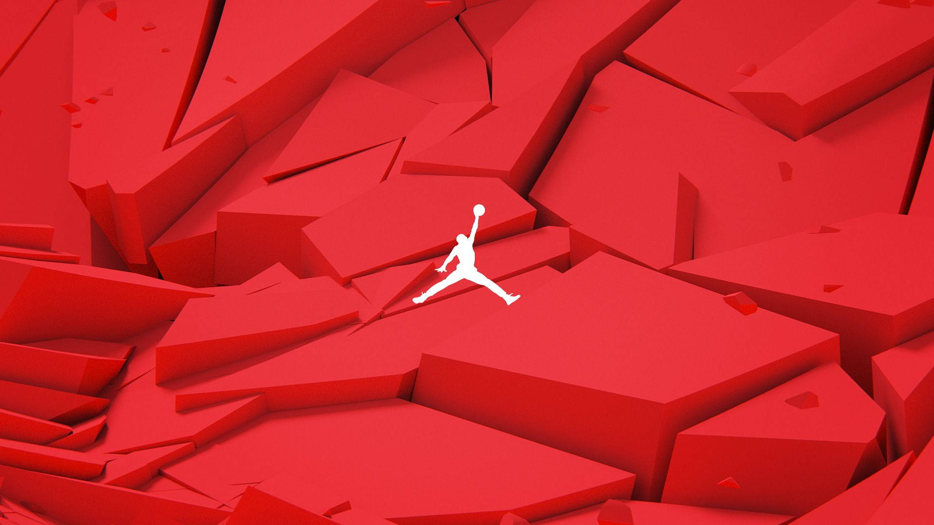 Air Jordan Abstract Red Shapes Background