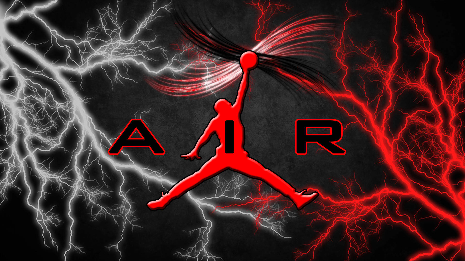Air Jordan Lightning Art Background