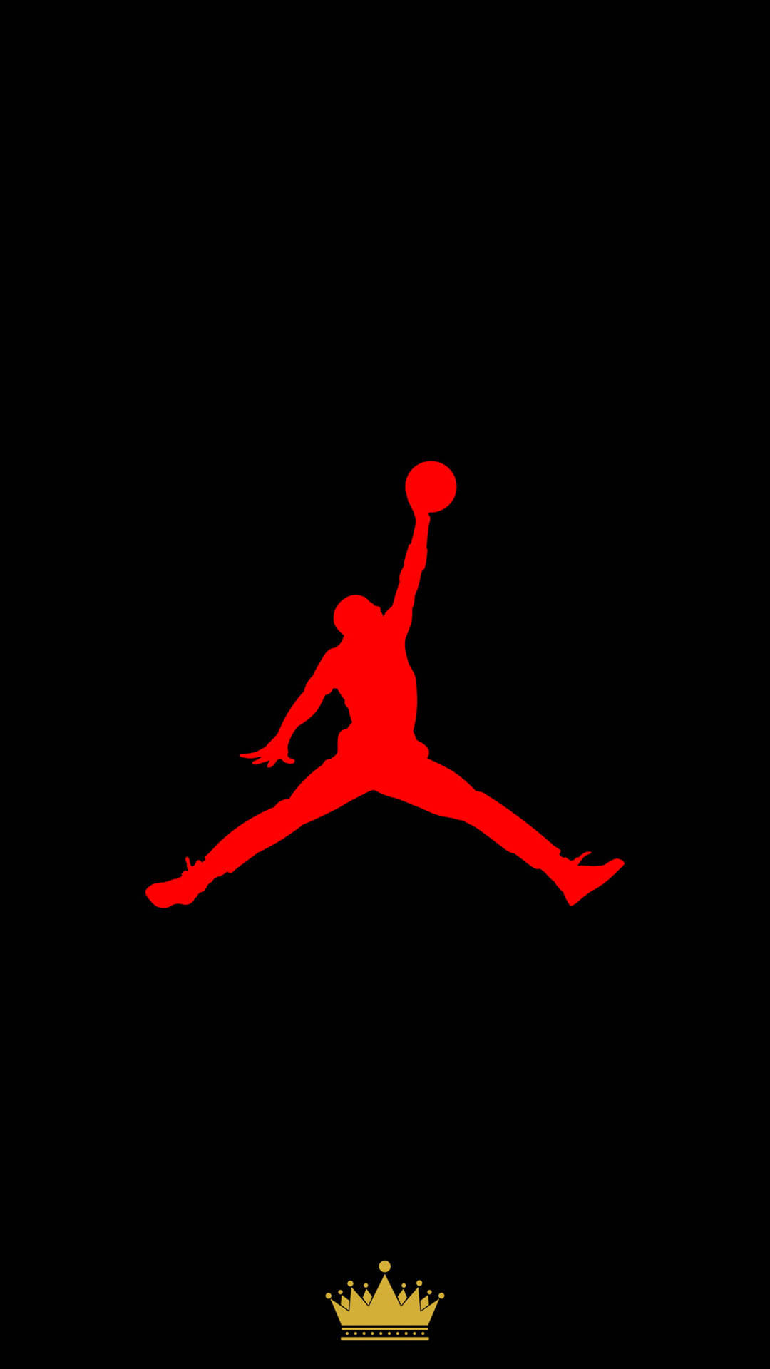 Air Jordan Logo And Crown Background