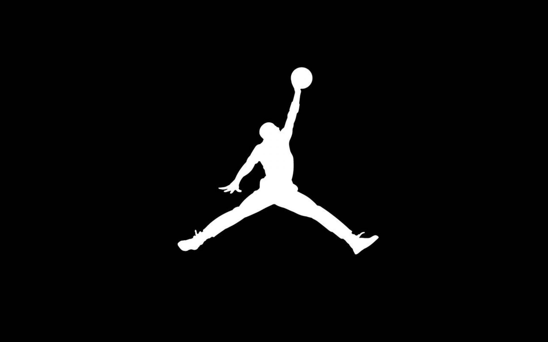 Air Jordan Logo In Solid Black Background