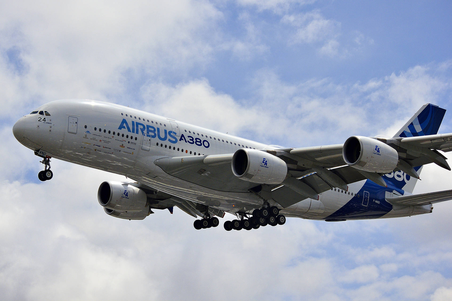 Airbus A380 Aerospace Show Background