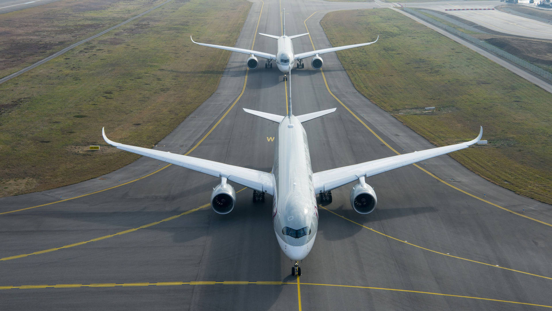 Airbus A380 On Runway