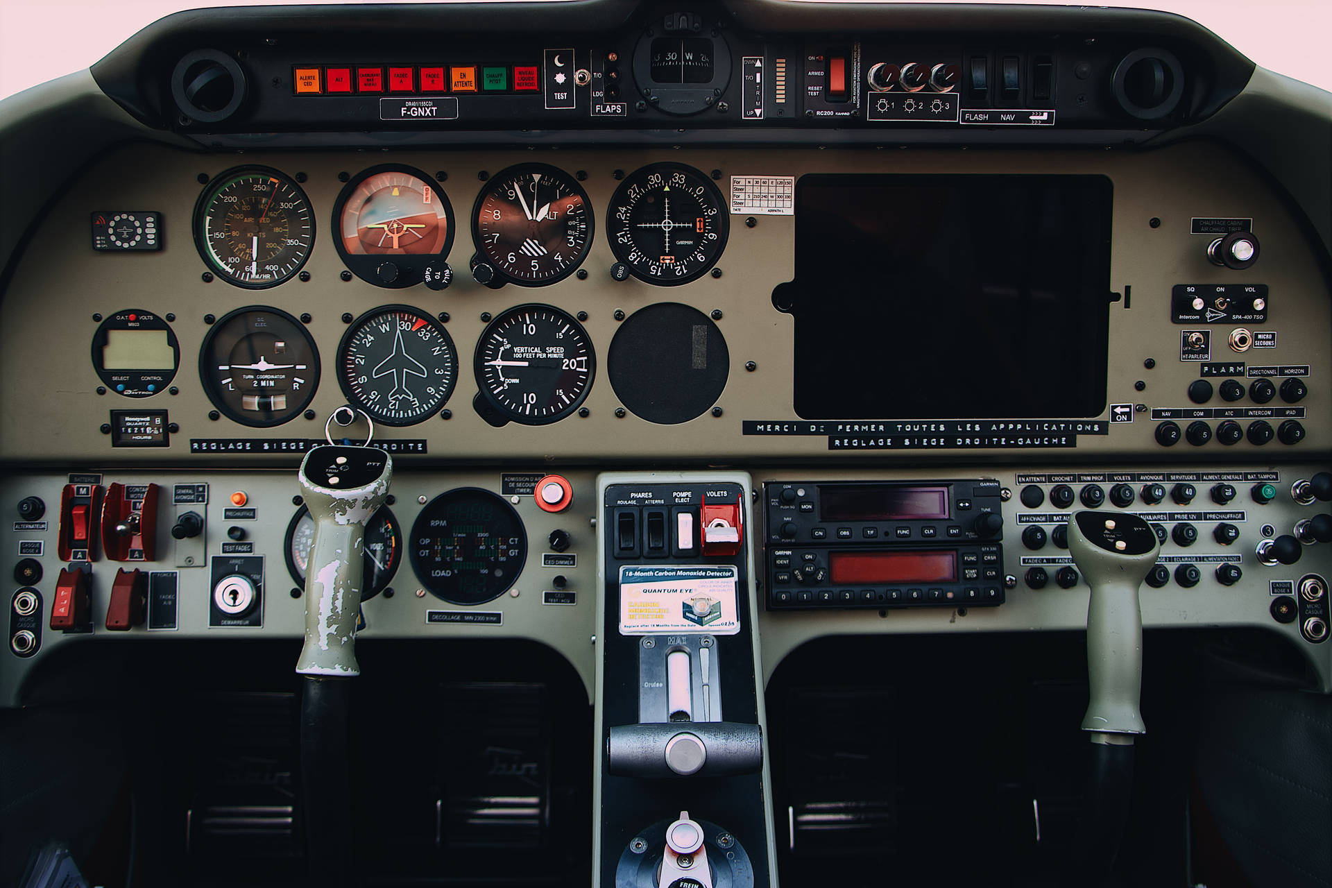Aircraft Cockpit Joystick Background