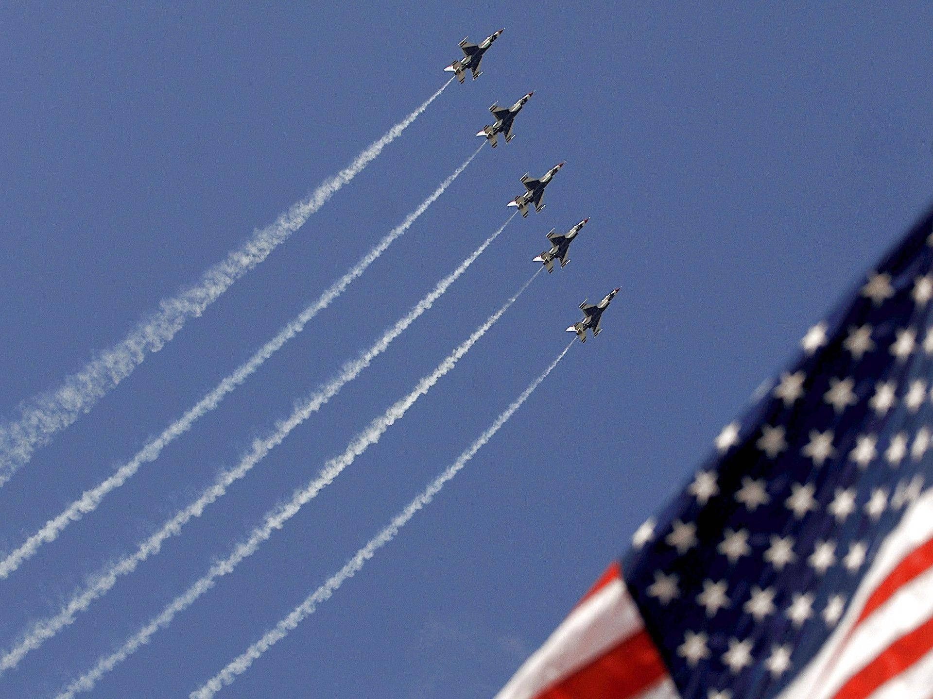 Aircraft Military American Flag