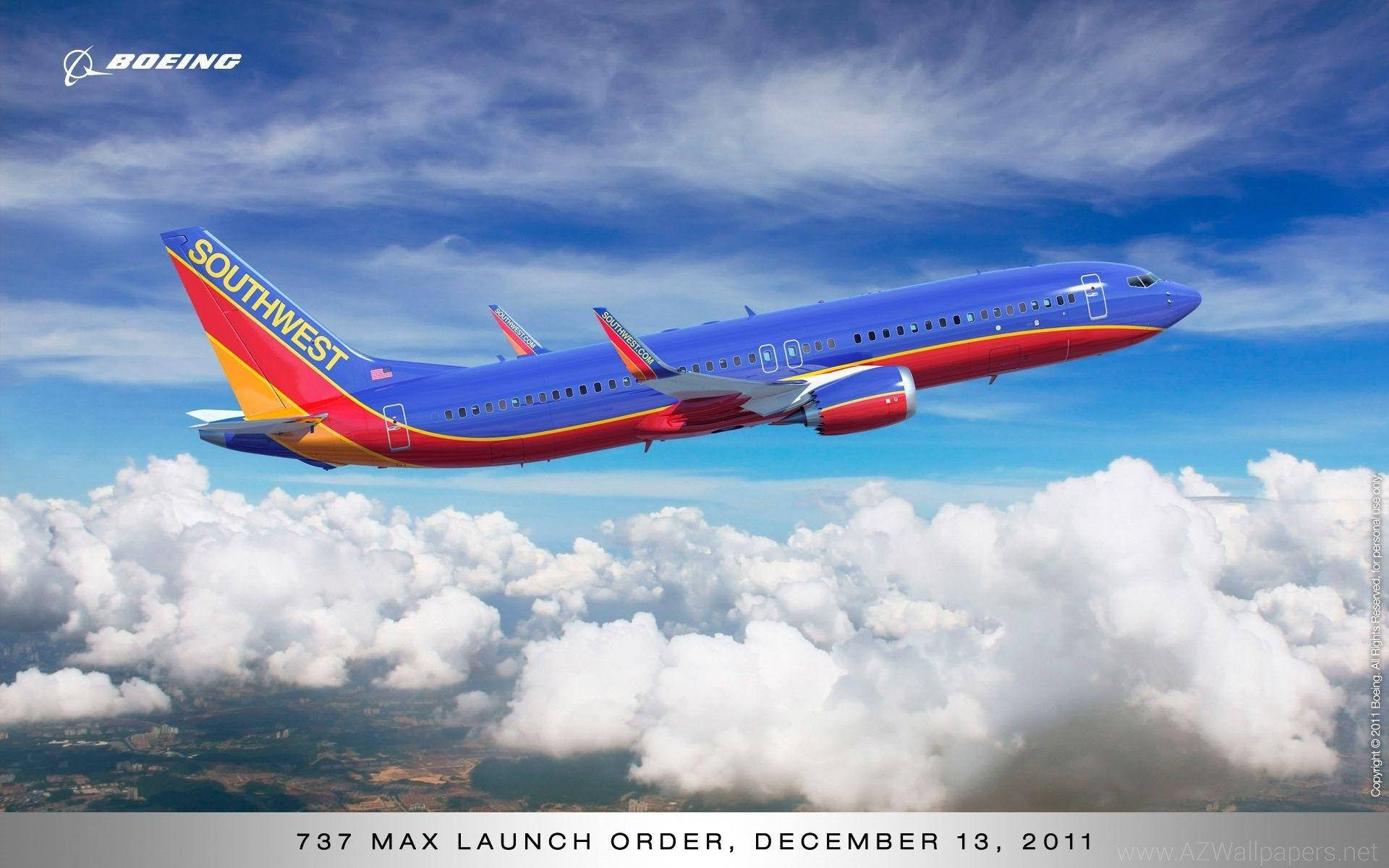 Aircraft On Sky Southwest Airlines Background