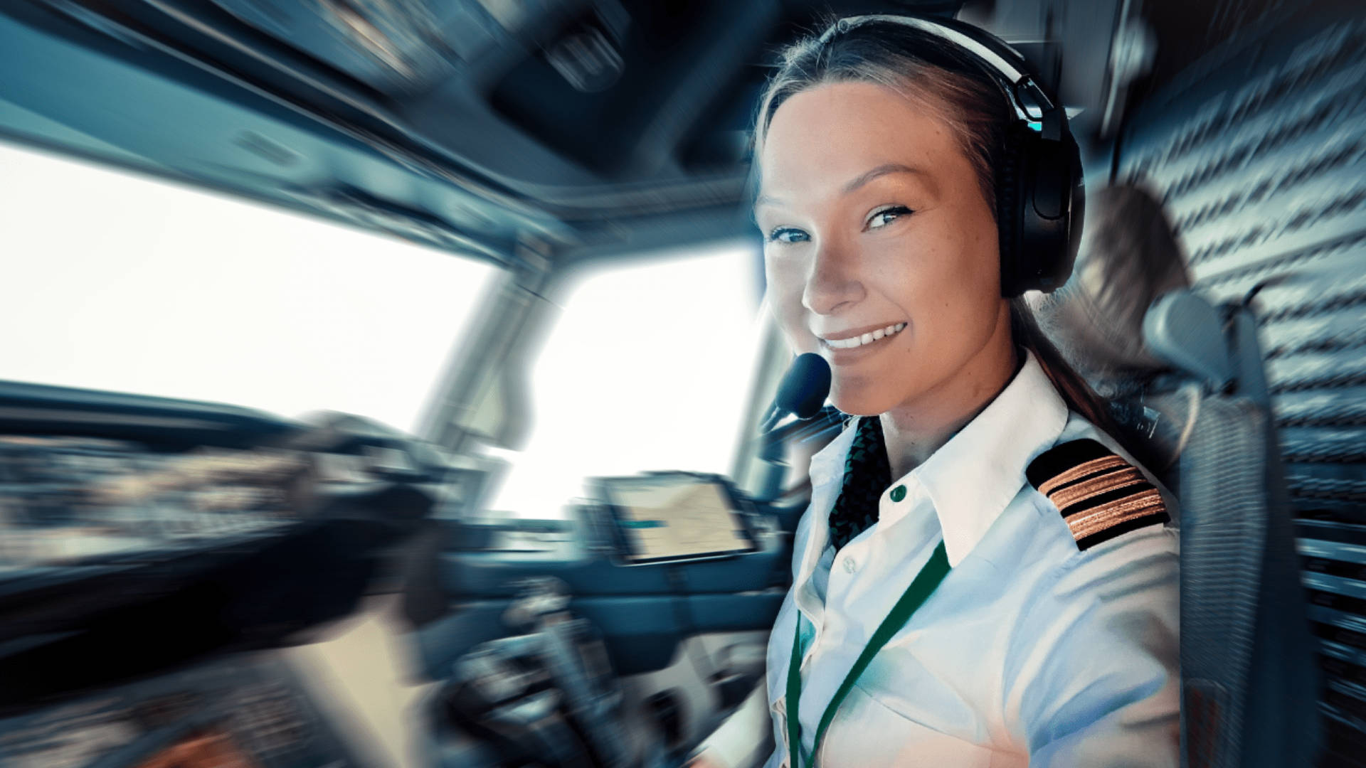 Airline Female Aviator Background